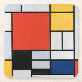Porta-copo De Papel Quadrado Abstrato Piet Mondrian