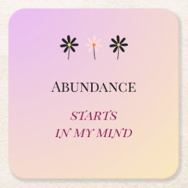 Porta-copo De Papel Quadrado Abundance Mindset – Flowers of Abundance