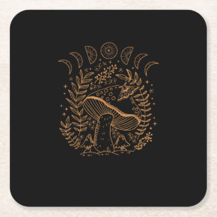 Porta-copo De Papel Quadrado Academia Goblincore Cottagecore Estética Witchy M
