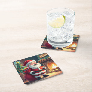 Porta-copo De Papel Quadrado Acento Festivo para Casa de Férias - Decoração de