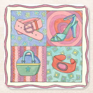 Porta-copo De Papel Quadrado Acessórios para mulheres por Chariklia Zarris