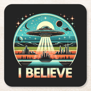 Porta-copo De Papel Quadrado Acredito - OVNI