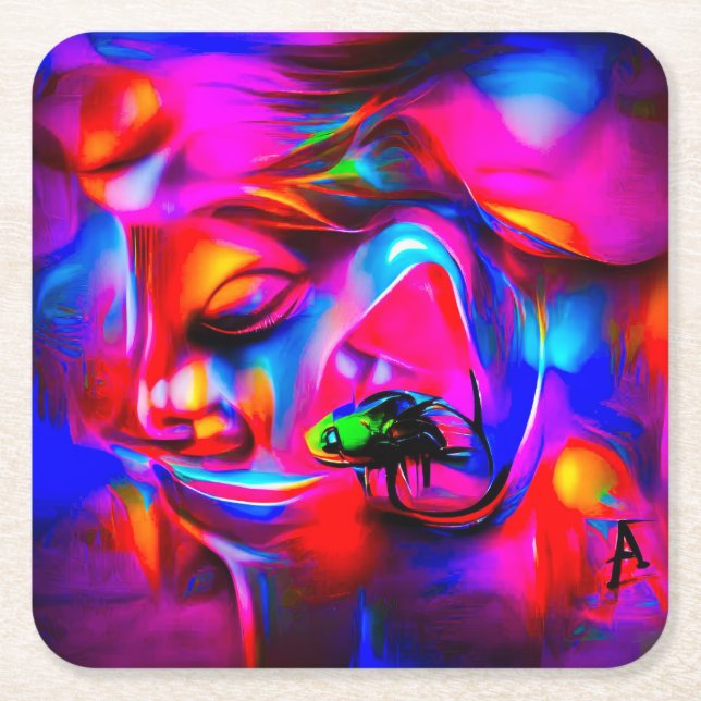 Porta-copo De Papel Quadrado Acusticófobia 2 (Frente)