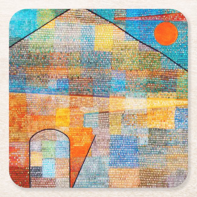 Porta-copo De Papel Quadrado Ad Parnassum, Paul Klee (Frente)