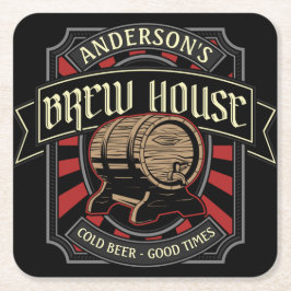 Porta-copo De Papel Quadrado Adaptador de Marca de Casa de Criação Personalizad