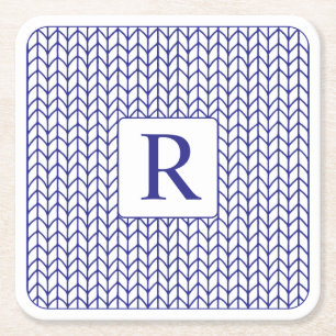 Porta-copo De Papel Quadrado Adequados para KNIT LINHA AZUL Quadrados de Papel