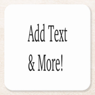 Porta-copo De Papel Quadrado Adicionar texto e mais! Personalizar seu próprio p