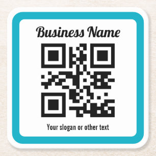 Porta-copo De Papel Quadrado Adicione o URL de qualquer site e crie um código Q