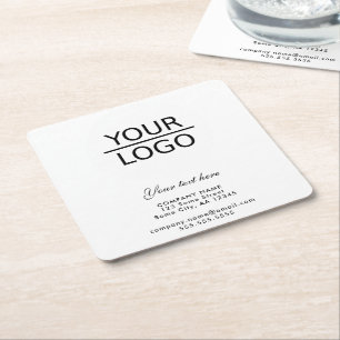 Porta-copo De Papel Quadrado Adicione seu Logotipo com Promoção de Texto Person