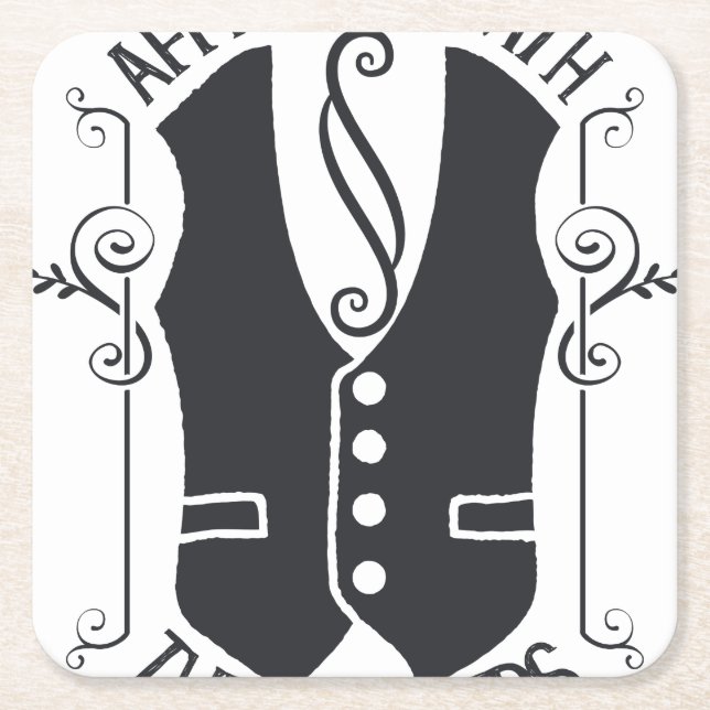 Porta-copo De Papel Quadrado Afiliados Aos Hustlers (Frente)