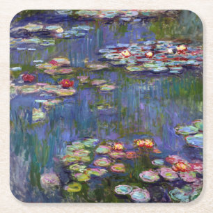 Porta-copo De Papel Quadrado Água Lily Pond, Monet