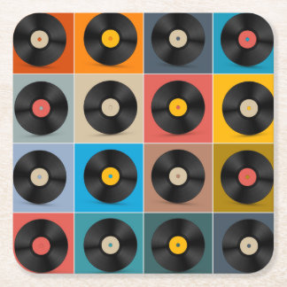 Porta-copo De Papel Quadrado Álbum,Vinil Record,Music Poster