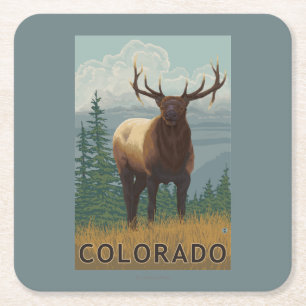 Porta-copo De Papel Quadrado Alces SceneColorado