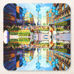 Porta-copo De Papel Quadrado Alemanha Antiga Portão da Cidade de Munique Karist