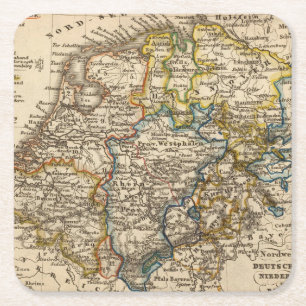 Porta-copo De Papel Quadrado Alemanha, Países Baixos, e Bélgica