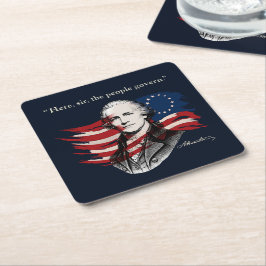 Porta-copo De Papel Quadrado Alexander Hamilton