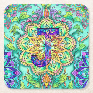 Porta-copo De Papel Quadrado Alfabeto J