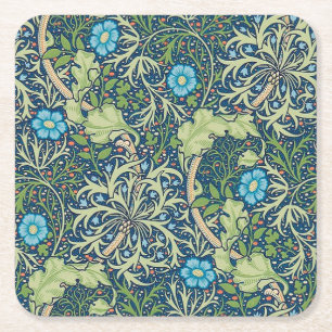 Porta-copo De Papel Quadrado Algas marinhas, William Morris