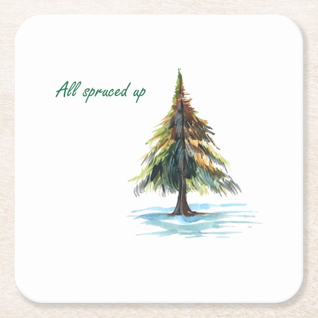 Porta-copo De Papel Quadrado All spruced up (Frente)