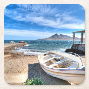 Porta-copo De Papel Quadrado Almería, La Isleta Del Moro   março Mediterráne