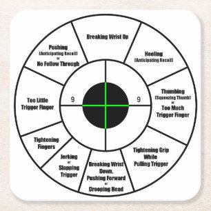 Porta-copo De Papel Quadrado Alvo do treinamento