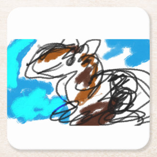 Porta-copo De Papel Quadrado Amante de cavalos