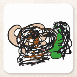 Porta-copo De Papel Quadrado Amante do urso