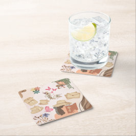 Porta-copo De Papel Quadrado Ame-se