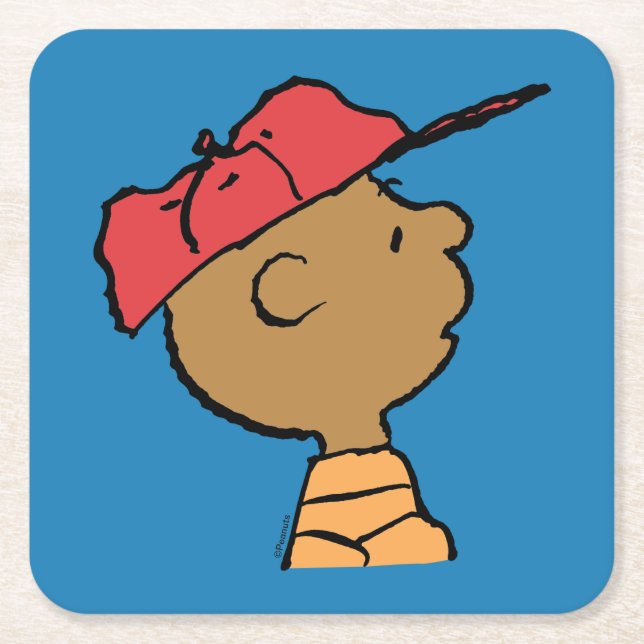 Porta-copo De Papel Quadrado Amendoins | Boné Franklin Baseball (Frente)