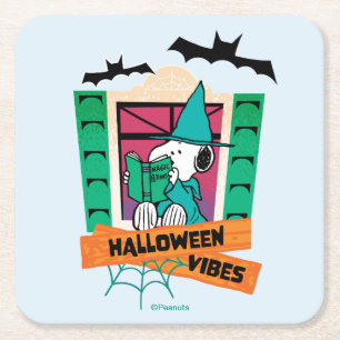 Porta-copo De Papel Quadrado Amendoins Snoopy Poções Mágicas Halloween
