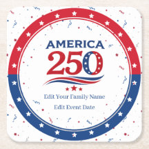 AMÉRICA 250 - Vermelho Branco Azul Personalizado R