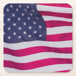 Porta-copo De Papel Quadrado American Flag