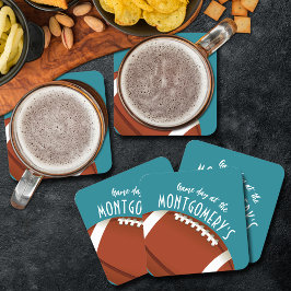 Porta-copo De Papel Quadrado American Football Aqua