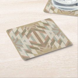 Porta-copo De Papel Quadrado American Southwest Desert Colors Inspired Artwork
