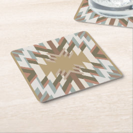 Porta-copo De Papel Quadrado American Southwest Desert Colors Inspired Design