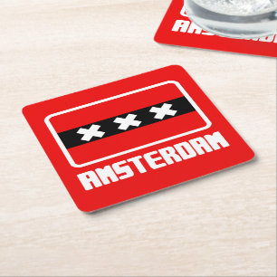 Porta-copo De Papel Quadrado Amesterdã