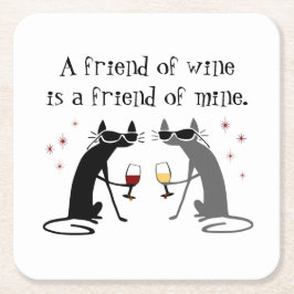Porta-copo De Papel Quadrado Amigo do Vinho, Cota do Amigo do Vinho