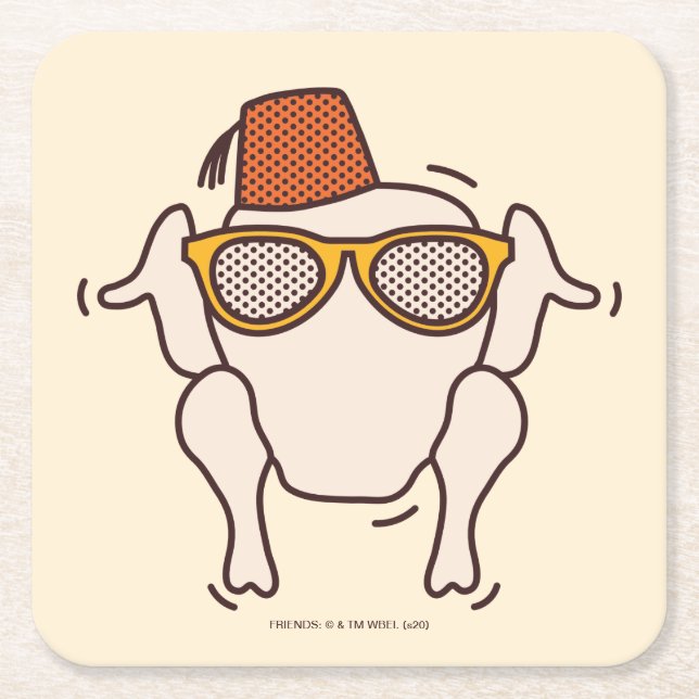 Porta-copo De Papel Quadrado AMIGOS™ | Ação de amizade (Frente)