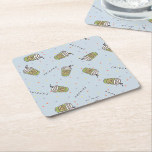 Porta-copo De Papel Quadrado AMIGOS™ Padrão de Perk Central da Bolinhas