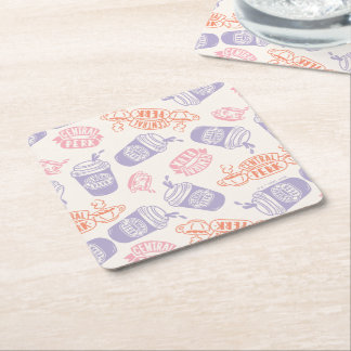 Porta-copo De Papel Quadrado AMIGOS™ | Padrão de Perk Central Pastel