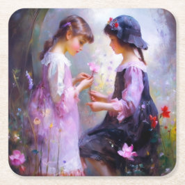 Porta-copo De Papel Quadrado Amor