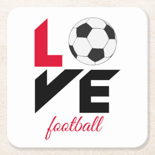 Porta-copo De Papel Quadrado Amor futebol