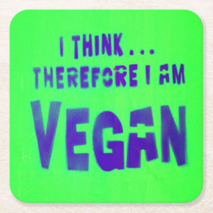 Porta-copo De Papel Quadrado Amor Vegano Animais Comem Plantas