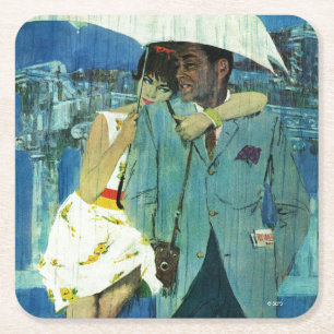 Porta-copo De Papel Quadrado Amor vem para Miss Lucas