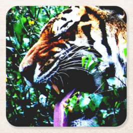 Porta-copo De Papel Quadrado Amur Tiger - costa