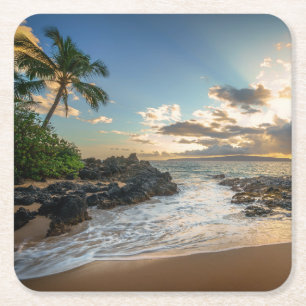 Porta-copo De Papel Quadrado Angra da praia   Makena de Makena