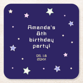 Porta-copo De Papel Quadrado Aniversário de criança de Jogo de Arcade Retroativ