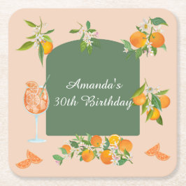 Porta-copo De Papel Quadrado Aniversário de Verão Spritz