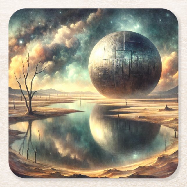 Porta-copo De Papel Quadrado Anomolia do Deserto (Frente)