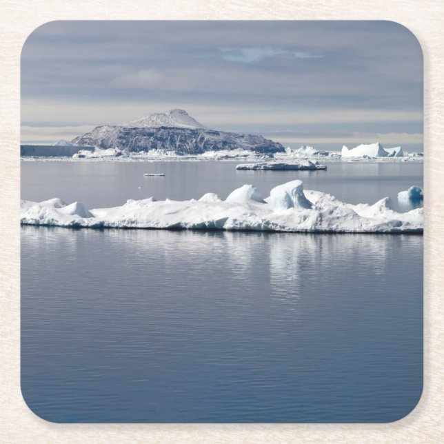 Porta-copo De Papel Quadrado Antarctica landscape (Frente)